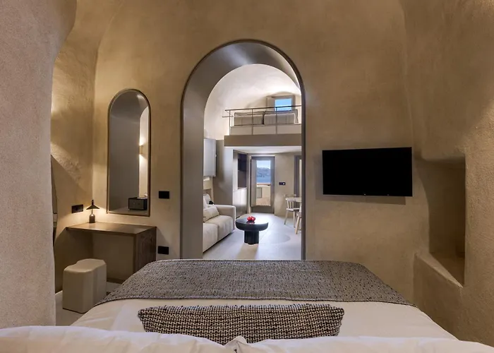 Caldera's Dream Cave House With Hot Tub & Sea View Feriehus