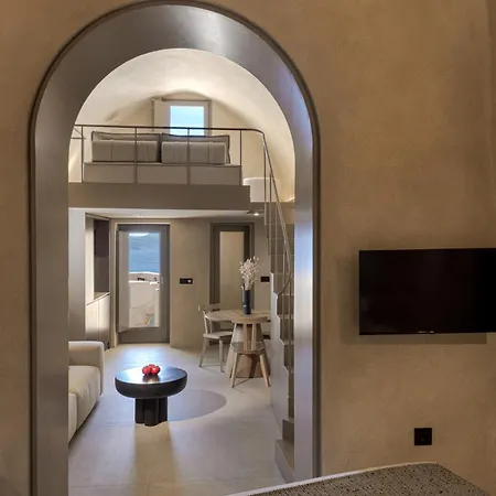 別荘 Caldera's Dream Cave House With Hot Tub & Sea View イア